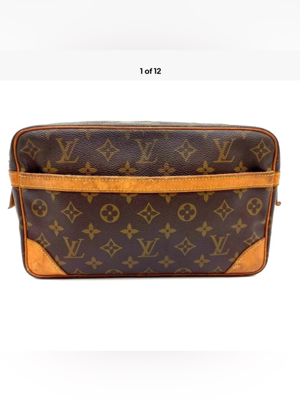 Classic 100% Authentic Louis Vuitton Compiegne 28 Clutch Handbag M51845